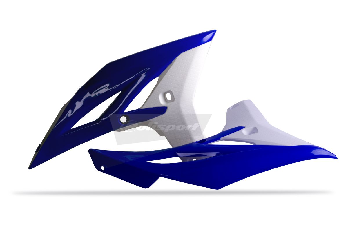 Radiator scoops POLISPORT 8413700006 (pair) blue Yam98/white