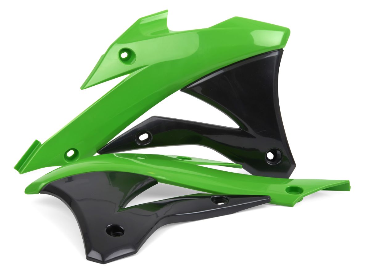 Radiator scoops POLISPORT 8417300001 (pair) green 05/black
