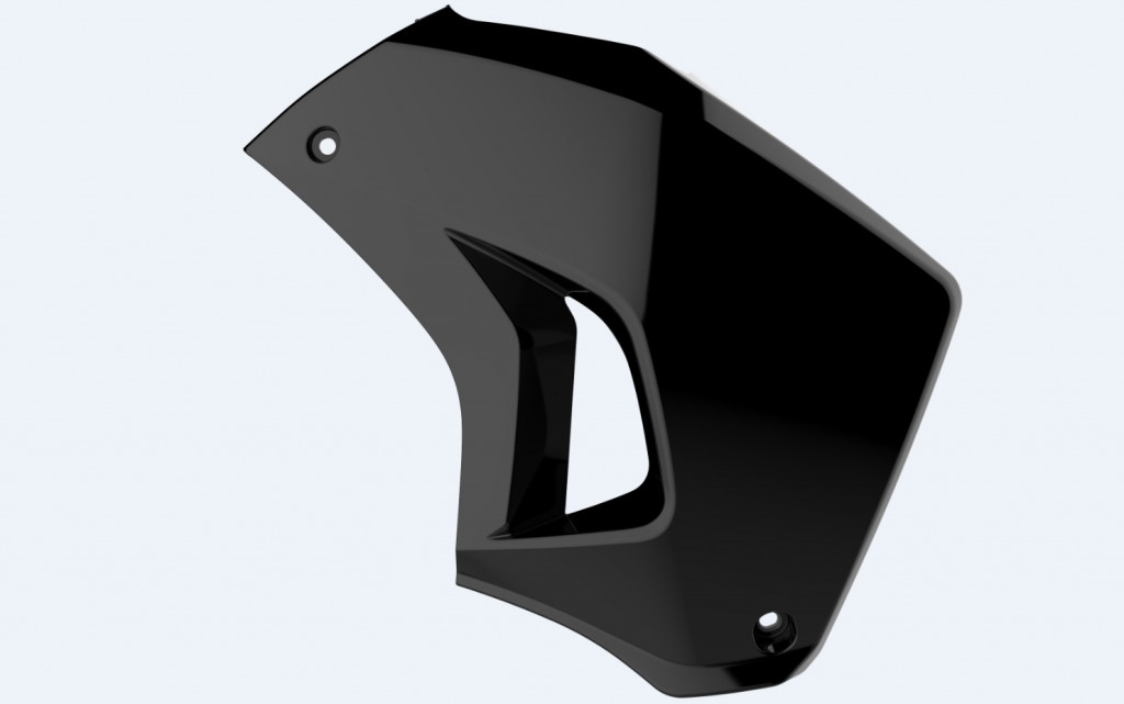 Radiator scoops POLISPORT 8420100001 left Crni