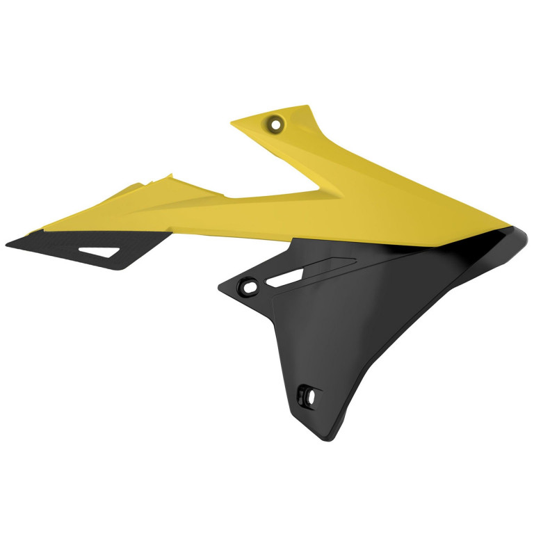 Radiator scoops POLISPORT 8421100001 (pair) yellow RM 01/black