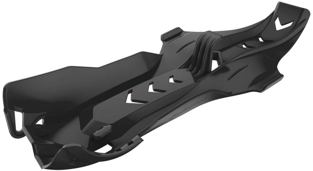 Skid plate POLISPORT PERFORMANCE 8469000001 with link protector Crni