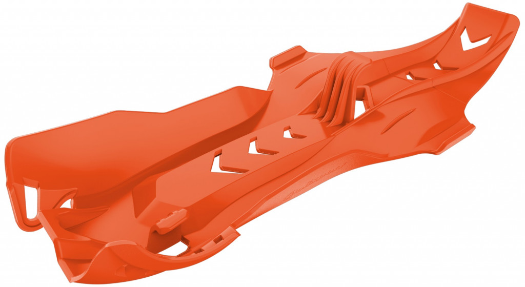 Skid plate POLISPORT PERFORMANCE 8469000002 with link protector Orange
