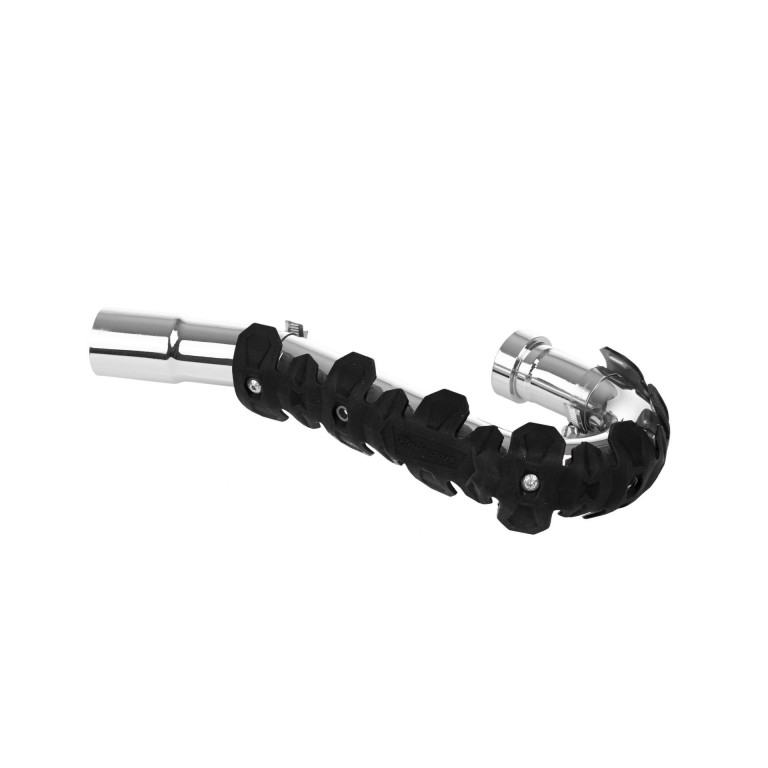 Exhaust head pipe guard POLISPORT ARMADILLO 8483800001 long Crni