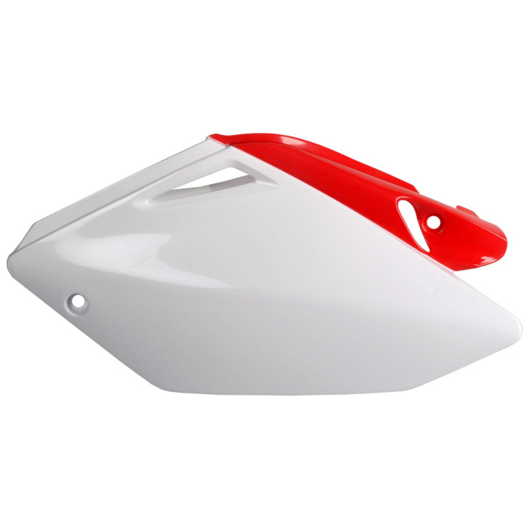 Side panels POLISPORT 8601800001 (pair) red CR 04/white for HONDA CRF 250 R 2004-2005