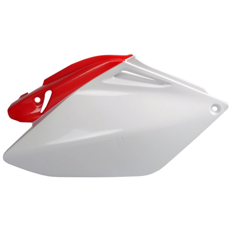 Side panels POLISPORT 8602800001 (pair) red CR 04/white for HONDA CRF 250 R 2006-2009