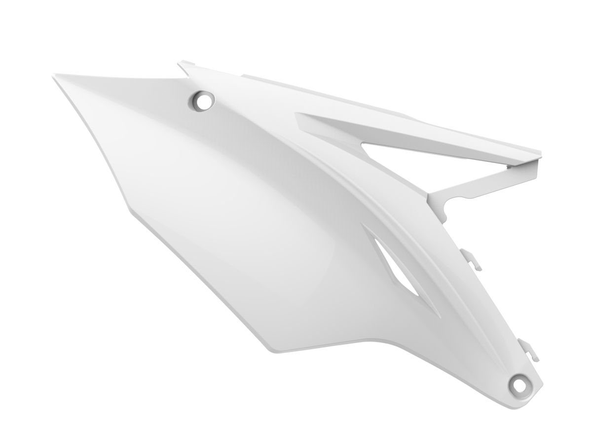 Side panels POLISPORT 8608200002 (pair) white for KAWASAKI KX 250 (F) 4T 2017-2020, KAWASAKI KX 450 (F) 2016-2018
