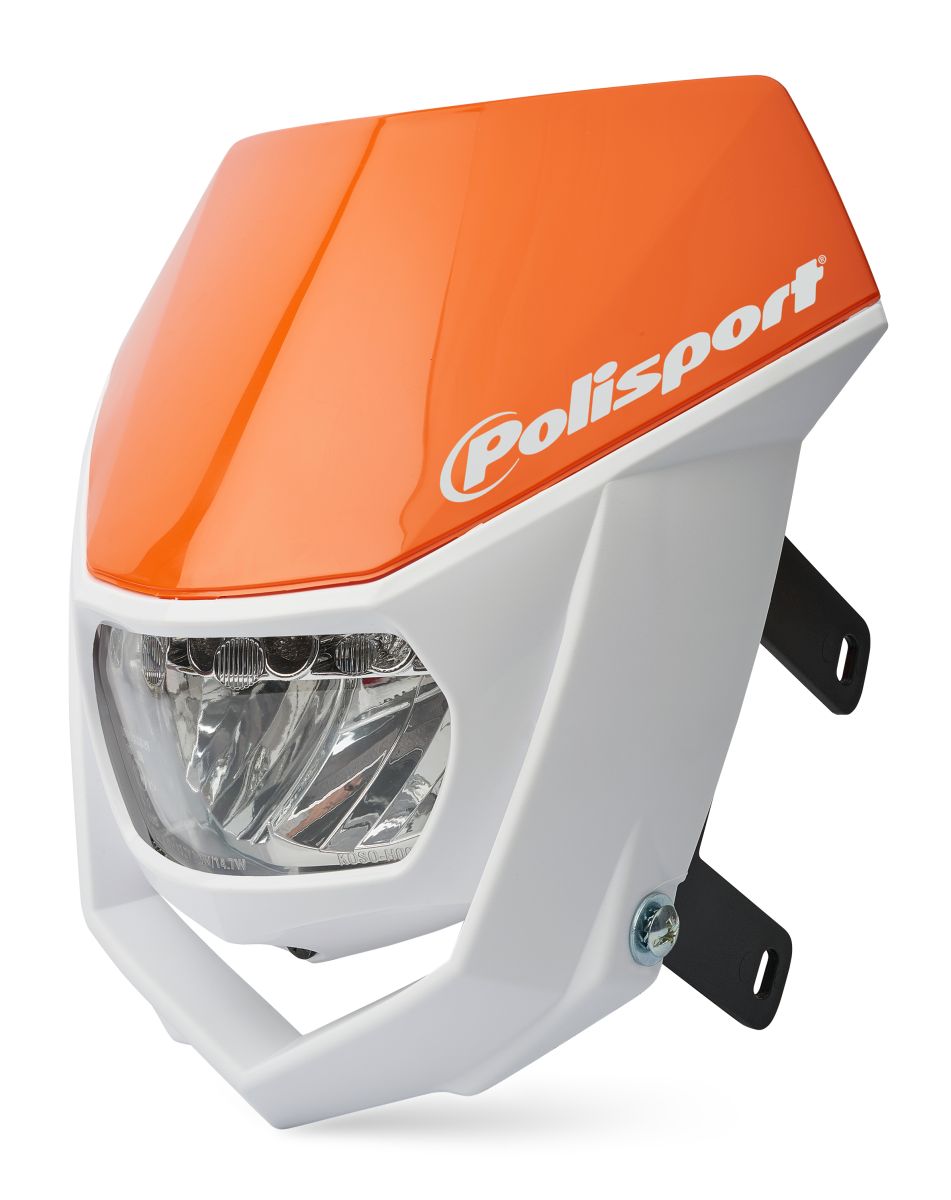 Headlight POLISPORT HALO LED 8667100004 with LED orange