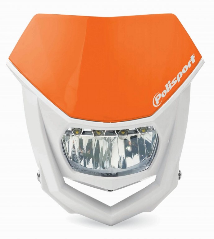 Headlight POLISPORT HALO LED 8667100004 with LED orange