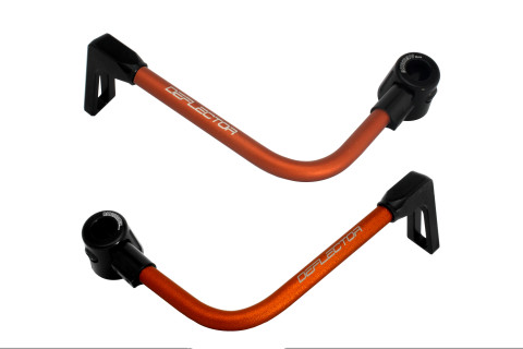 Lever guard ACCOSSATO DE003 with orange hose and joint right + left , aluminium