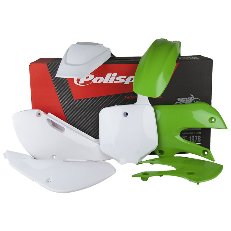 Plastic body kit POLISPORT 90540 OEM color for KAWASAKI KX 250 (F) 4T 2007-2016, KAWASAKI KX 450 (F) 2007-2015