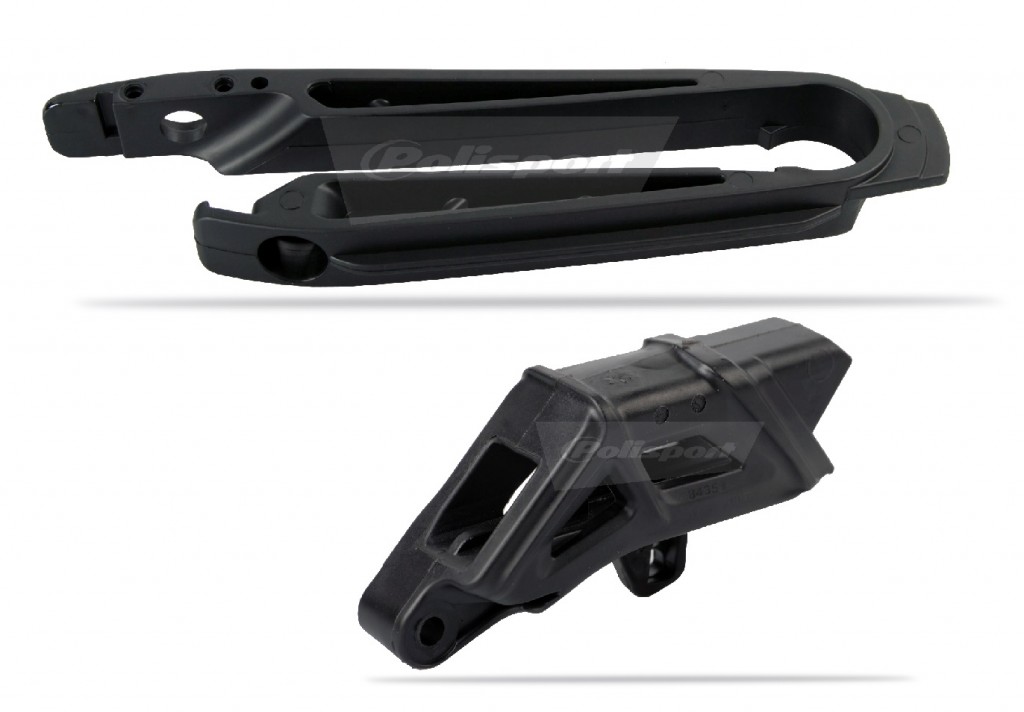 Chain guide / slider / sliding piece kit POLISPORT 90589 Crni