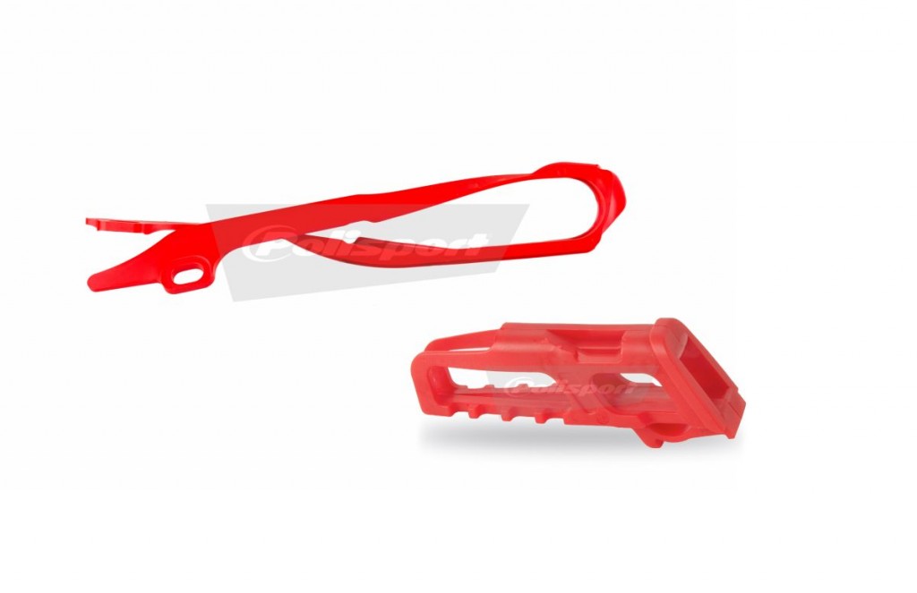 Chain guide / slider kit POLISPORT red CR 04