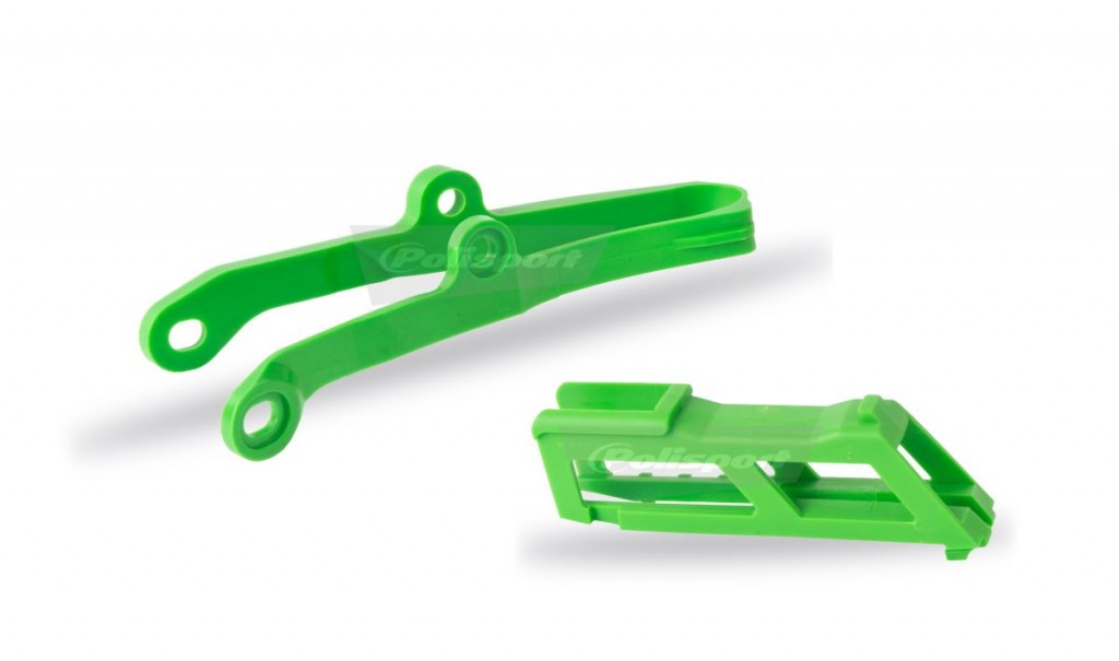 Chain guide / slider kit POLISPORT green 05