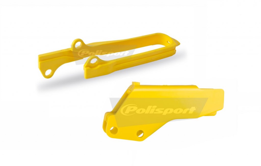 Chain guide / slider kit POLISPORT yellow RM 01