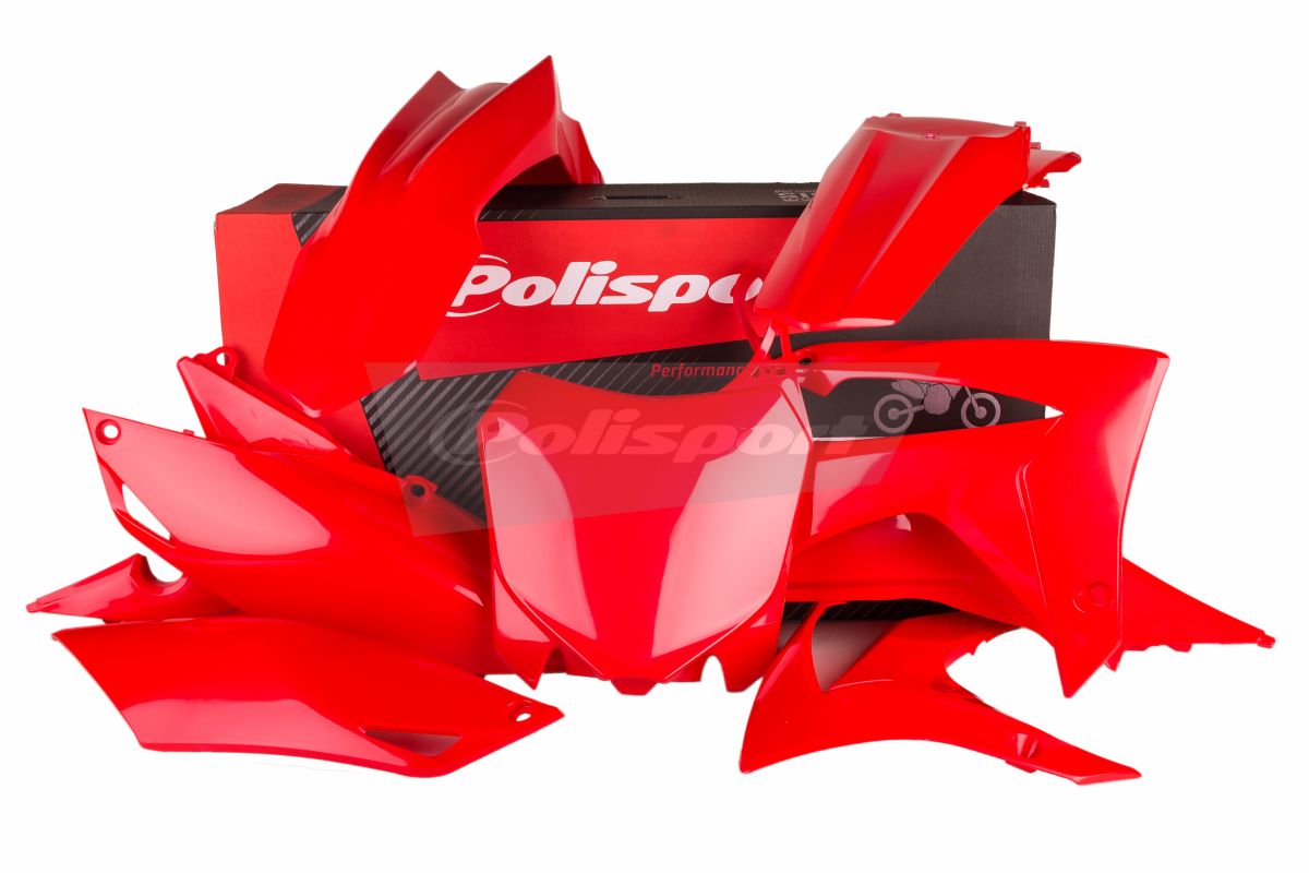 Plastic body kit POLISPORT 90628 red CR 04