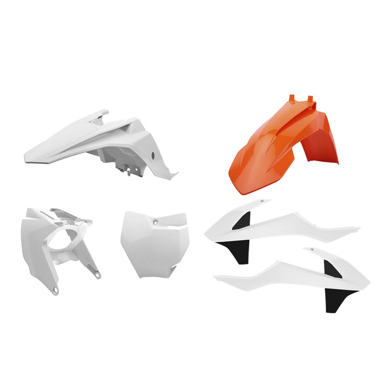 Plastic body kit POLISPORT 90711 (with side panels & airbox) OEM color for KTM SX 65 2016-2023