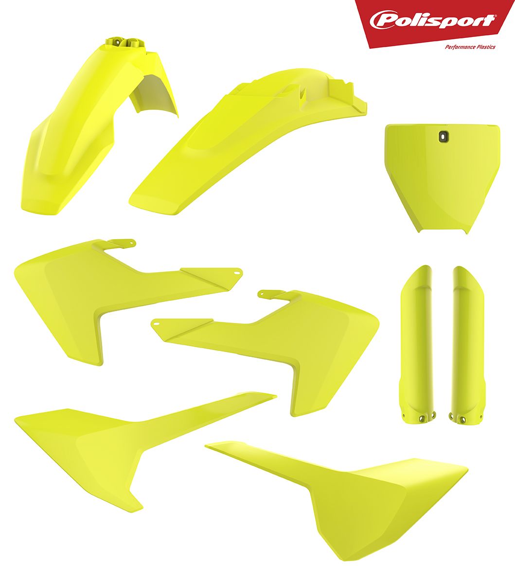 Plastic body kit POLISPORT 90741 Flo yellow