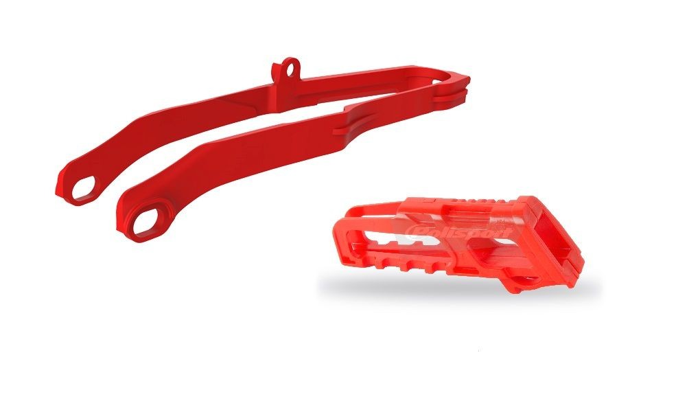 Chain guide/slider kit POLISPORT red cr04