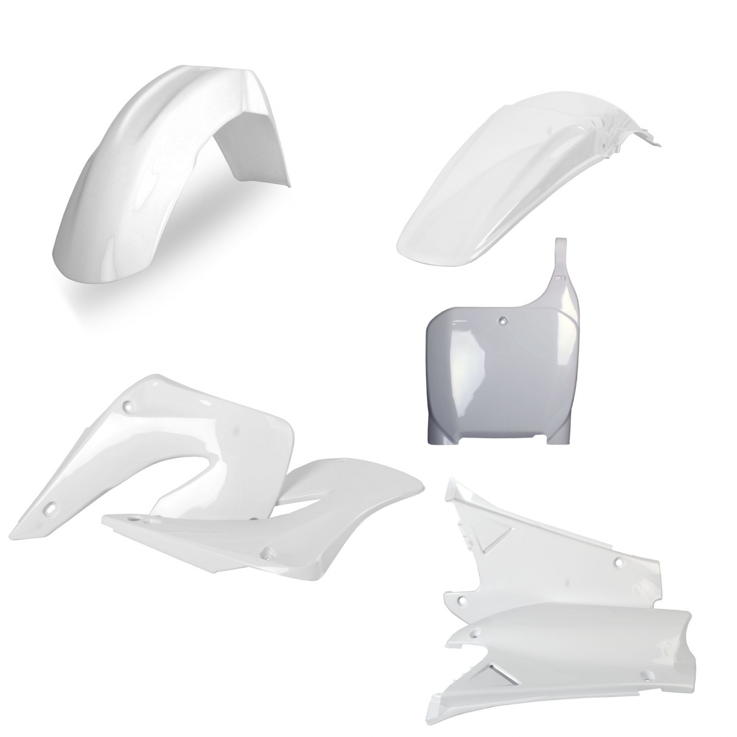Plastic body kit POLISPORT 90757 White for HONDA CR 125 R 2000-2001, HONDA CR 250 R 2000-2001