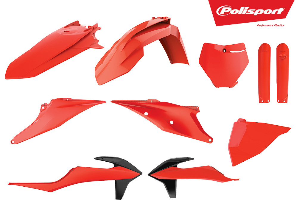 Plastic body kit POLISPORT 90815 Orange Flo