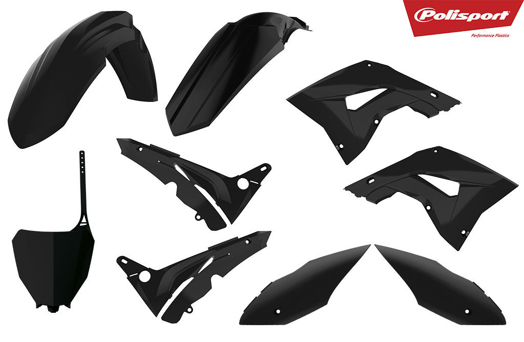 Plastic body kit POLISPORT 90821 restyling Crni for HONDA CR 125 R 2002-2007, HONDA CR 250 R 2002-2007