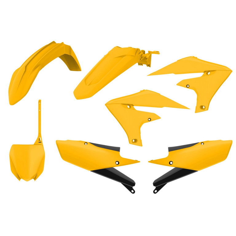Plastic body kit POLISPORT 90840 dark yellow vintage edition