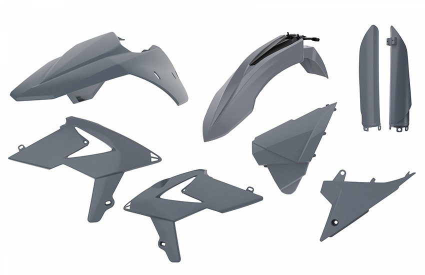 Plastic body kit POLISPORT 90861 nardo grey
