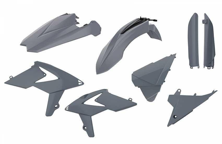 Plastic body kit POLISPORT 90862 nardo grey