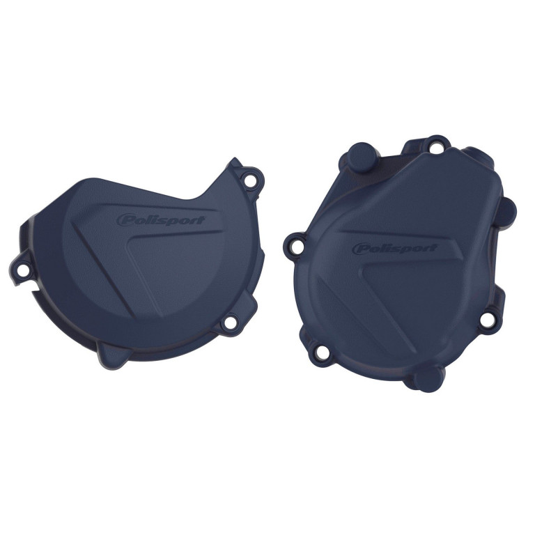 Clutch and ignition cover protector kit POLISPORT 90987 Plavi