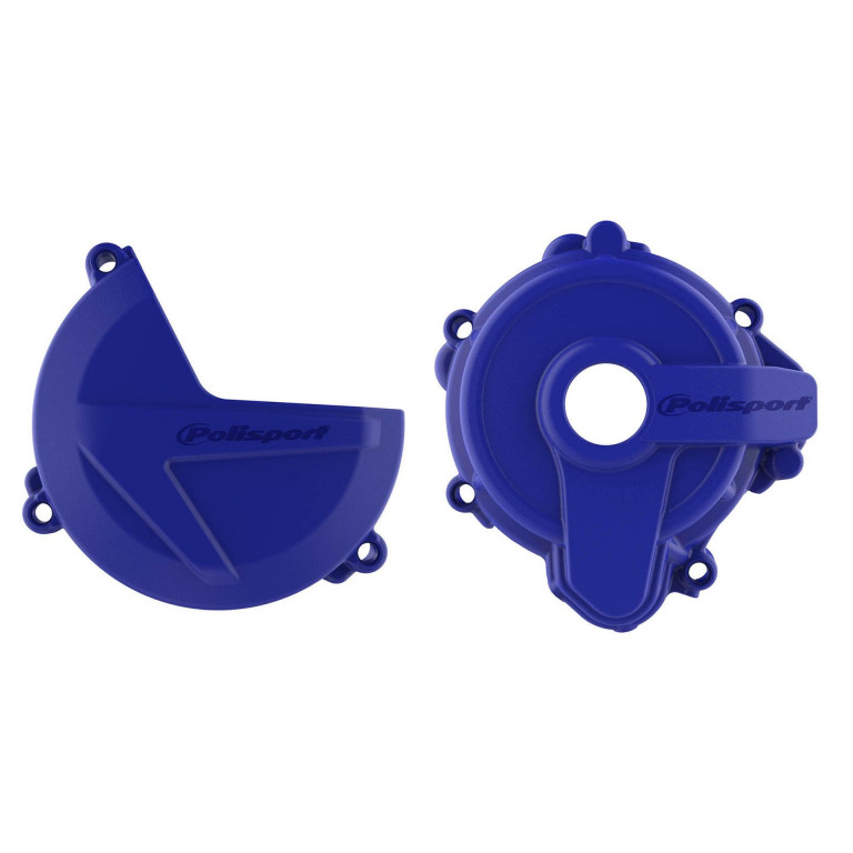Clutch and ignition cover protector kit POLISPORT 91005 Plavi