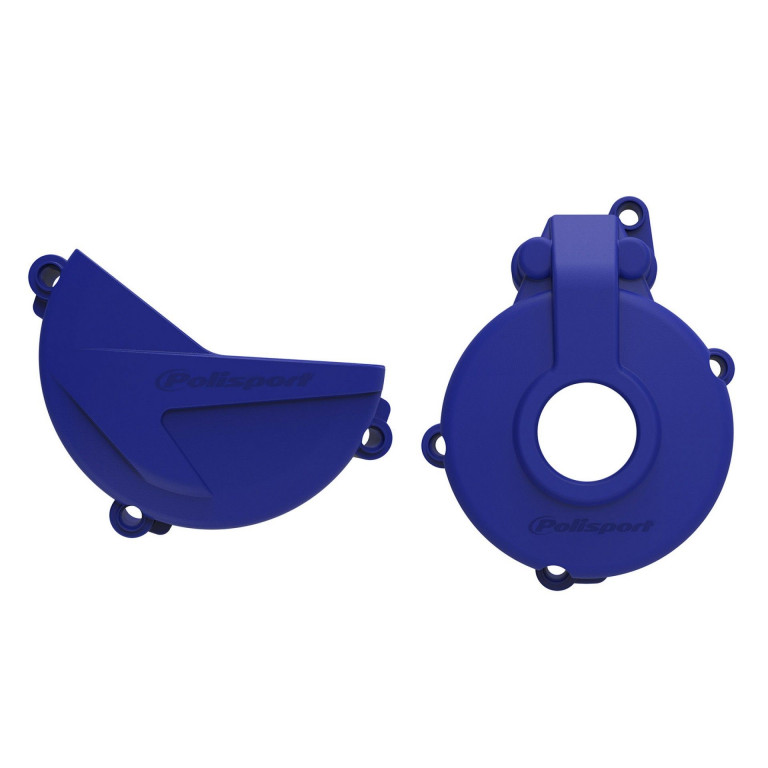 Clutch and ignition cover protector kit POLISPORT 91007 Plavi