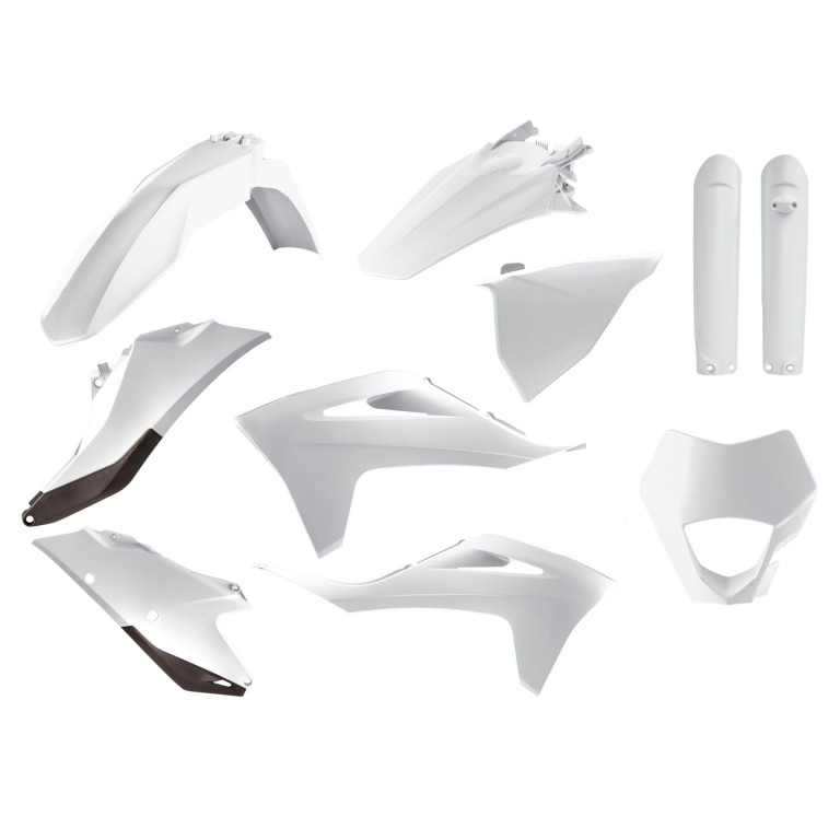 Plastic body kit POLISPORT 91027 enduro White
