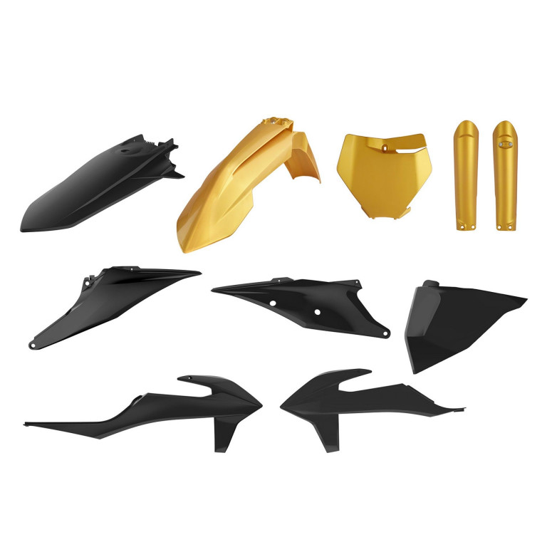 Plastic body kit POLISPORT 91052 Gold/black