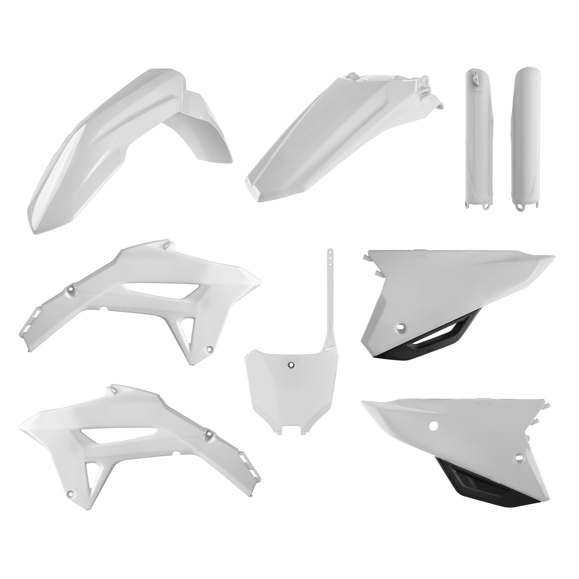 Plastic body kit POLISPORT 91055 White for HONDA CRF 450 R 2021-2024, HONDA CRF 250 R 2022-2024