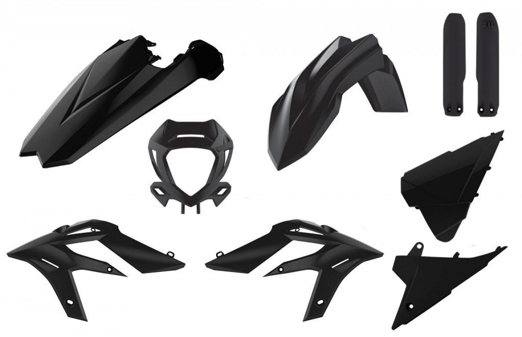 Plastic body kit POLISPORT 91060 enduro Crni