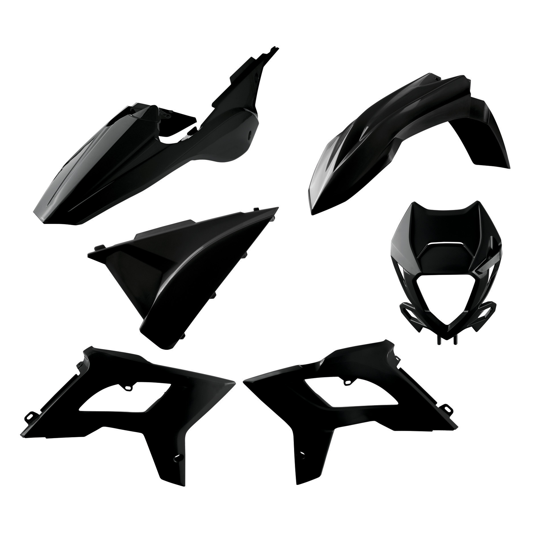 Plastic body kit POLISPORT 91077 restyling Crni