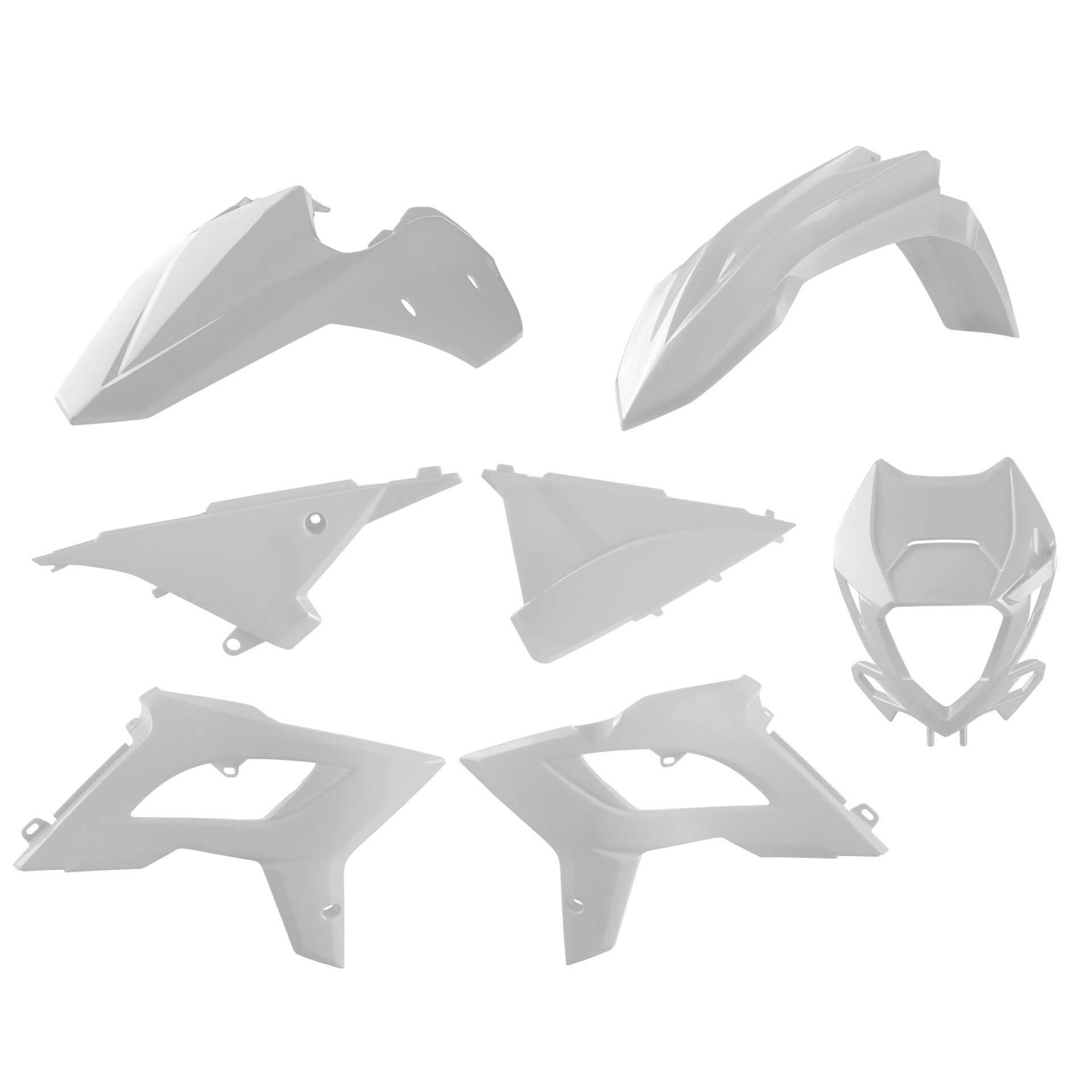 Plastic body kit POLISPORT 91086 restyling White
