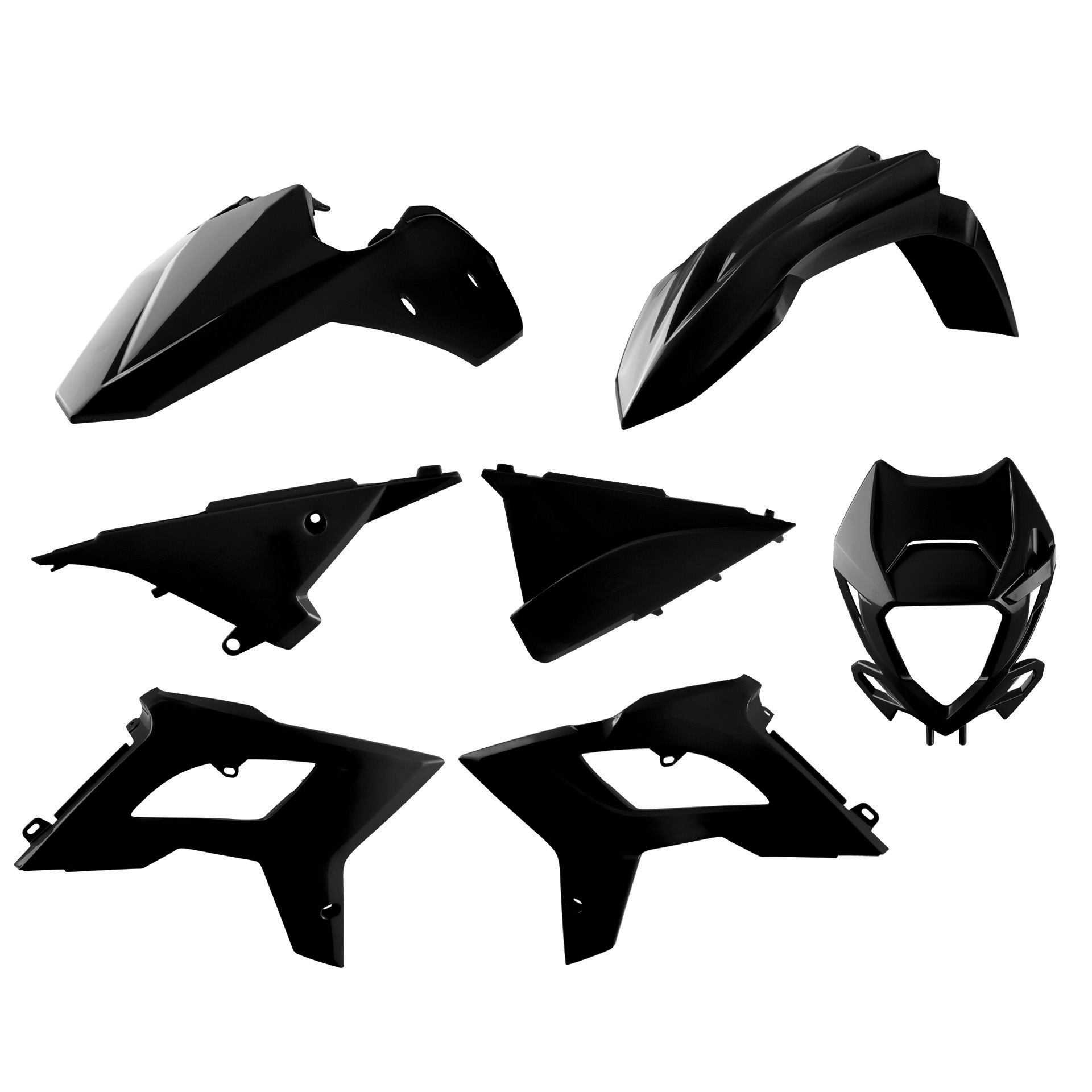 Plastic body kit POLISPORT 91087 restyling Crni