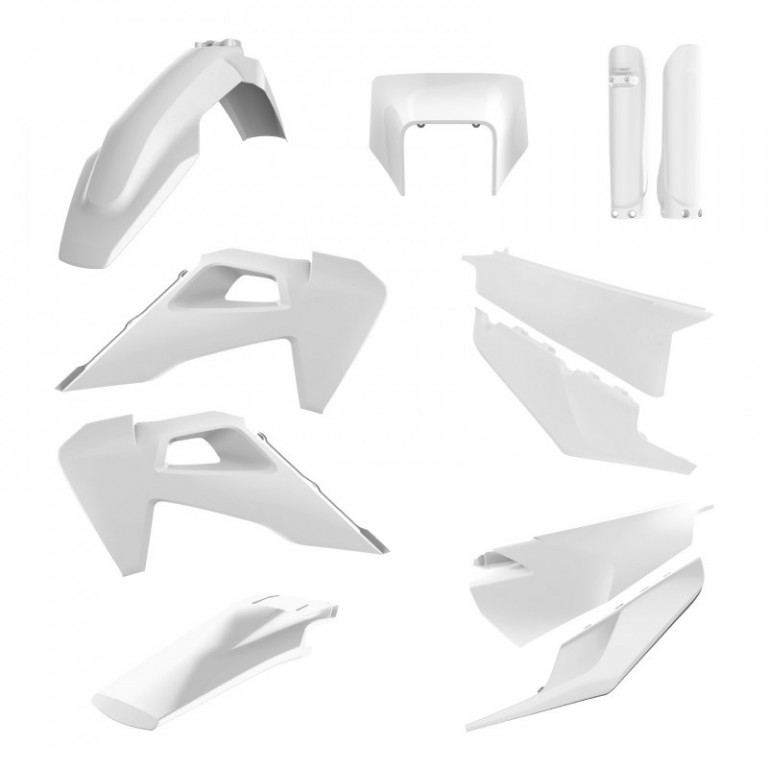 Plastic body kit POLISPORT 91126 enduro White BD