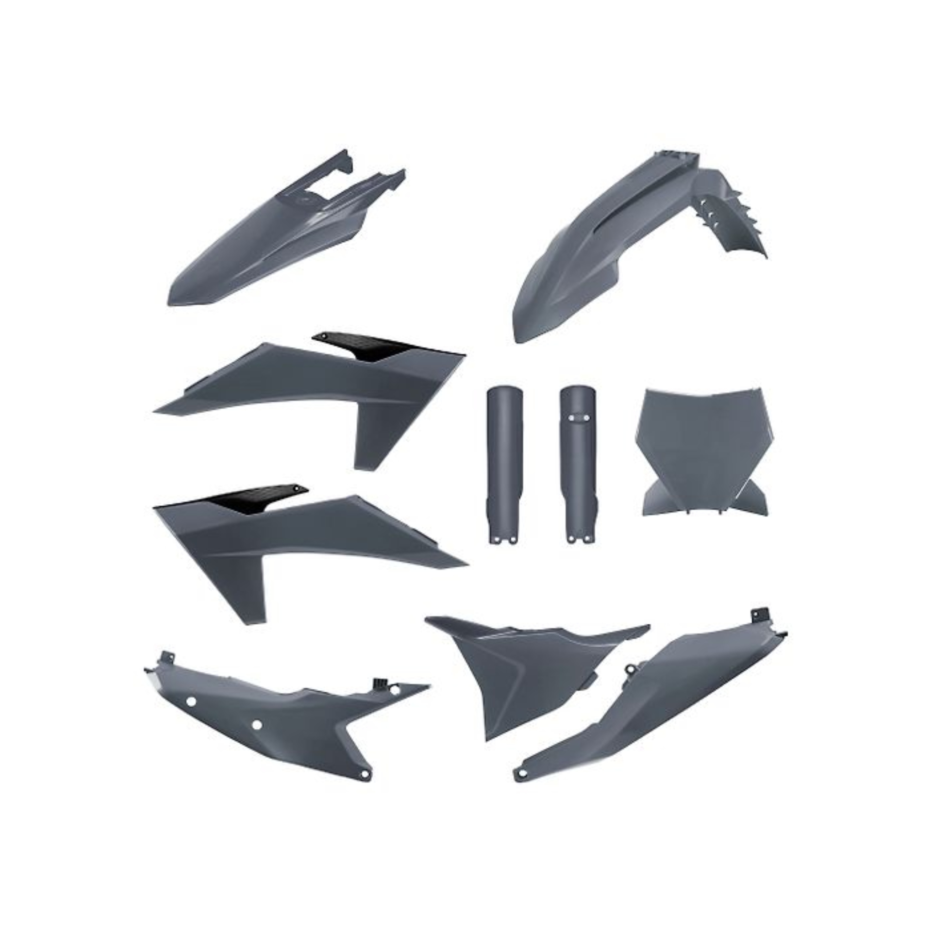 Plastic body kit POLISPORT 91290 N-Grey
