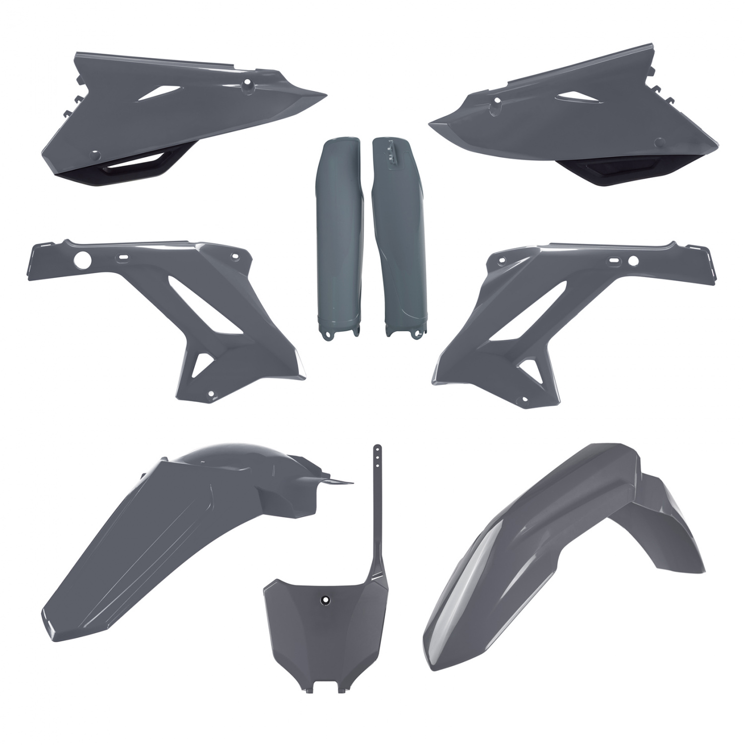 Plastic body kit POLISPORT 91312 Nardo grey for HONDA CR 125 R 2002-2007, HONDA CR 250 R 2002-2007