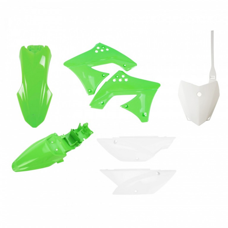 Plastic body kit POLISPORT 91334 OEM color for KAWASAKI KLX 110 (R) 2010-2024