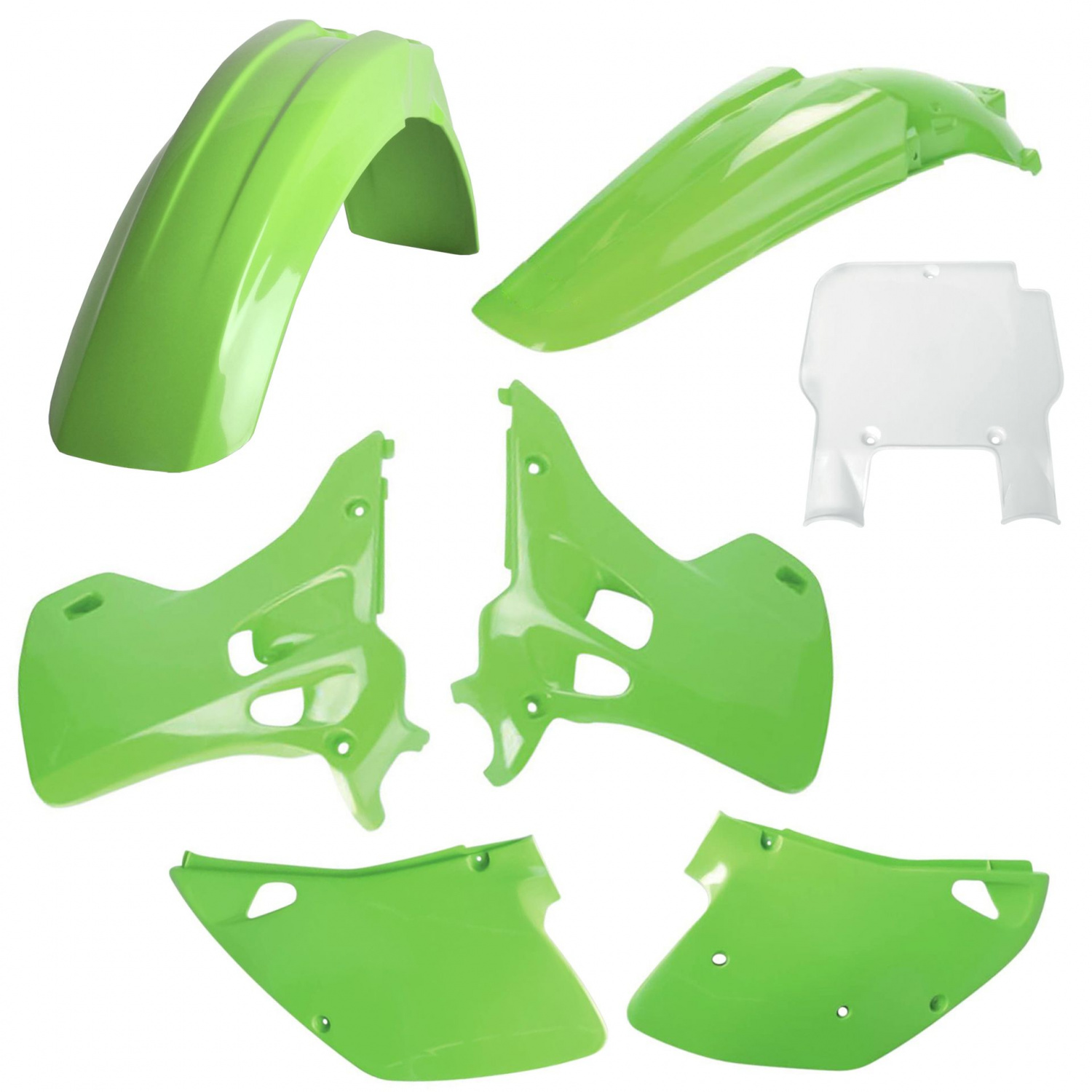 Plastic body kit POLISPORT 91338 OEM color for KAWASAKI KX 125 1993, KAWASAKI KX 250 2T 1993
