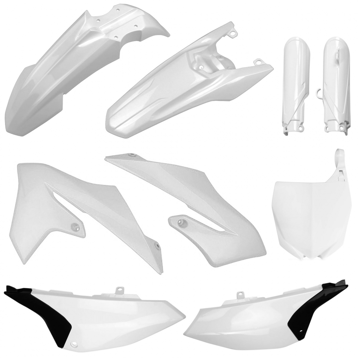Plastic body kit POLISPORT 91341 White for YAMAHA YZ 65 2019-2026