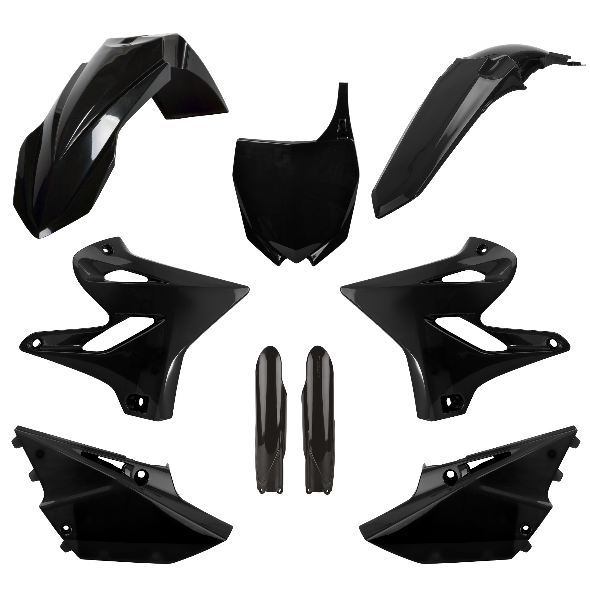 Plastic body kit POLISPORT 91390 Crni for YAMAHA YZ 125 2015-2020, YAMAHA YZ 250 2015-2020
