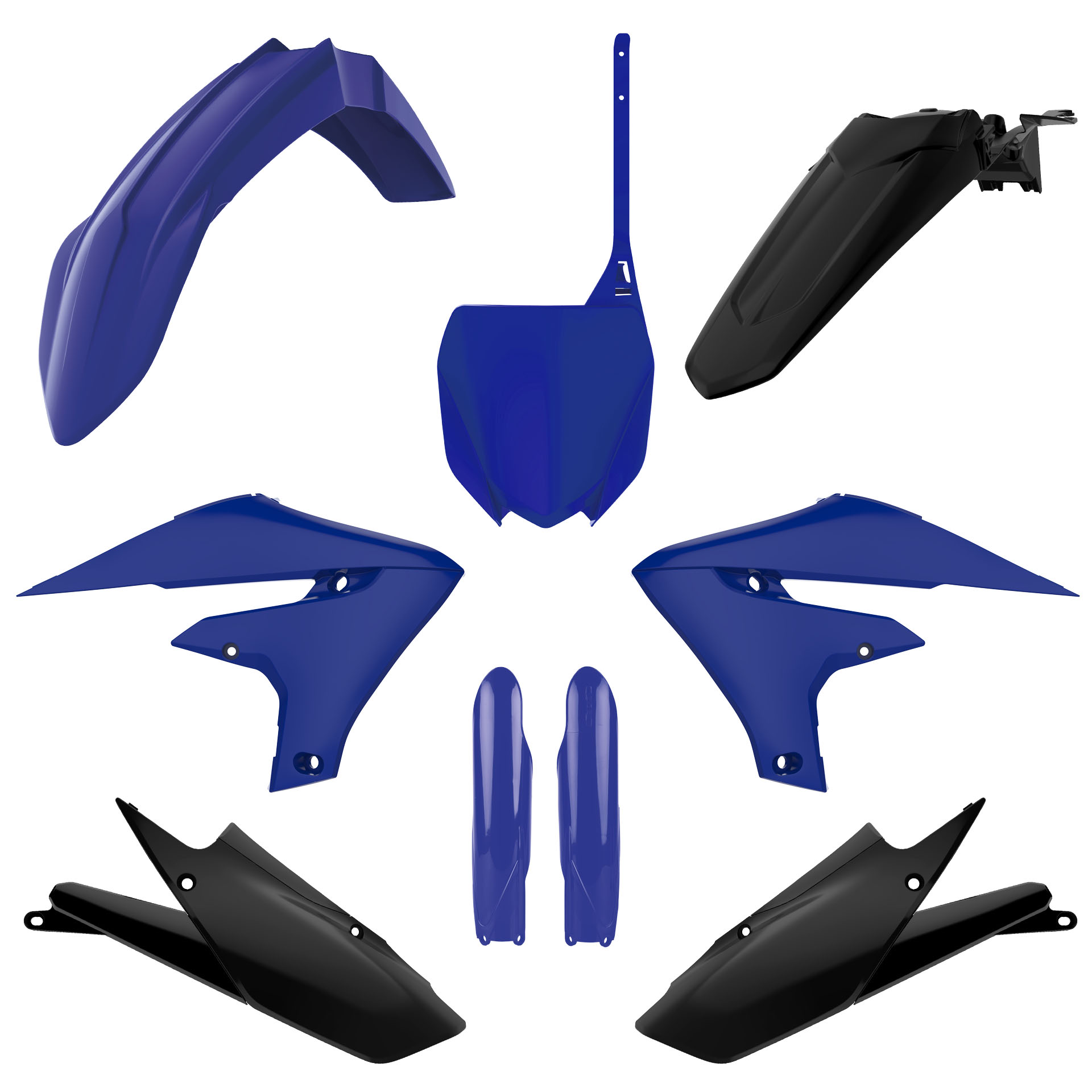 Plastic body kit POLISPORT 91411 blue yam 98/black