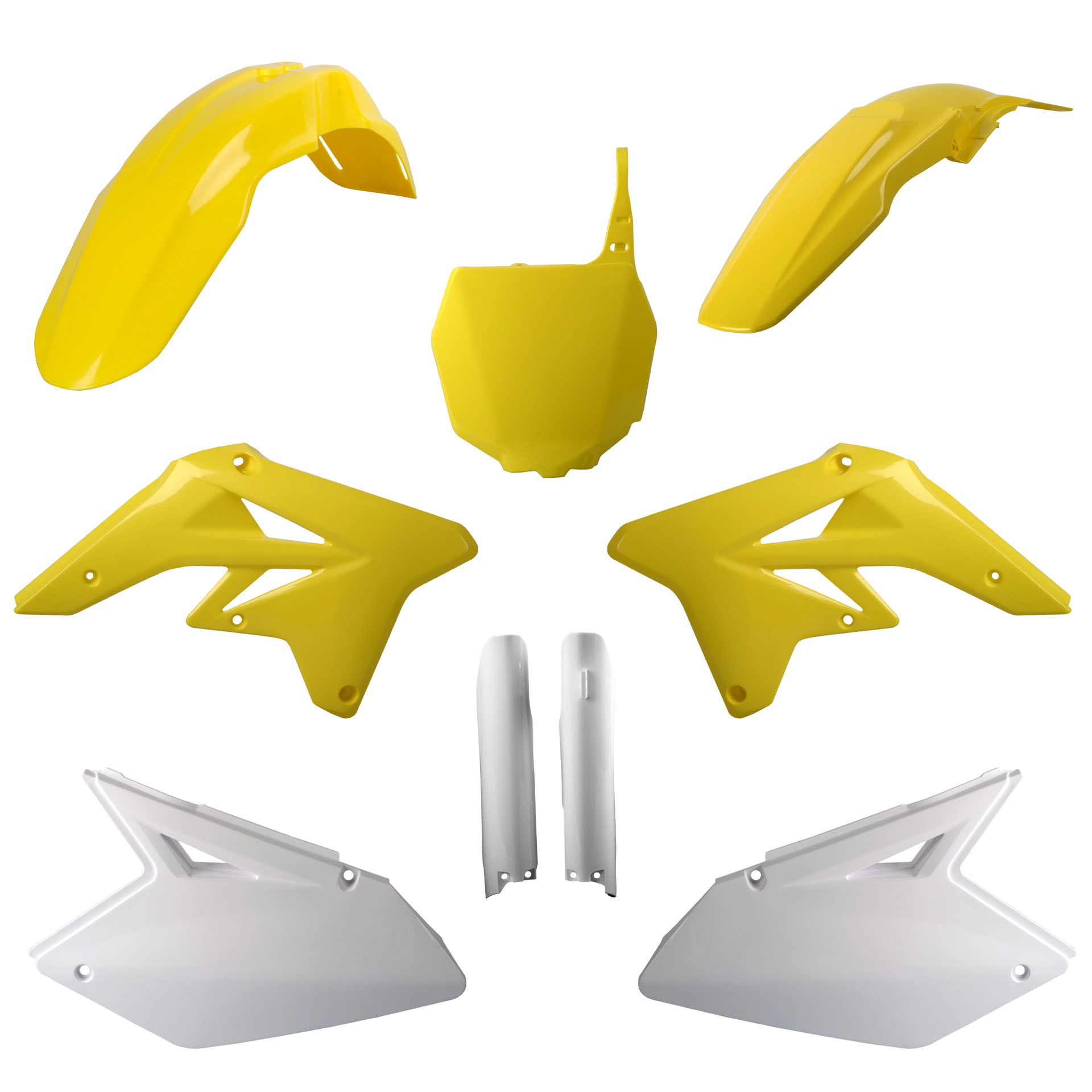 Plastic body kit POLISPORT 91423 OEM Color for SUZUKI RM-Z 250 2007-2009