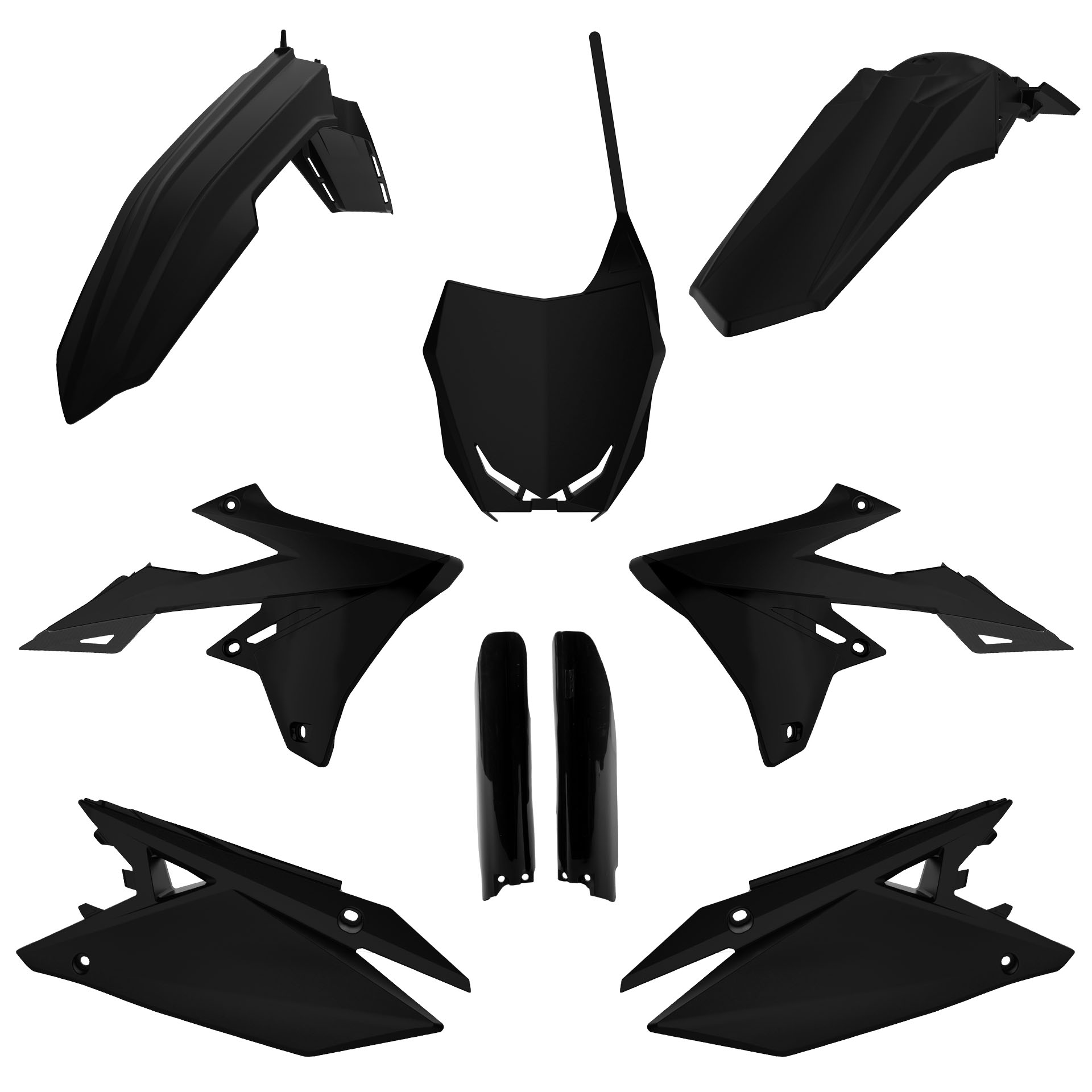 Plastic body kit POLISPORT 91428 Crni for SUZUKI RM-Z 250 2019-2026, SUZUKI RM-Z 450 2018-2026
