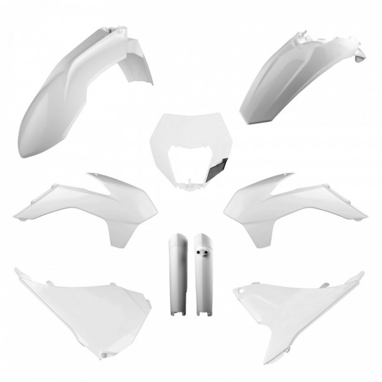 Plastic body kit POLISPORT 91465 White KTM for KTM XC-W 300 2014-2015