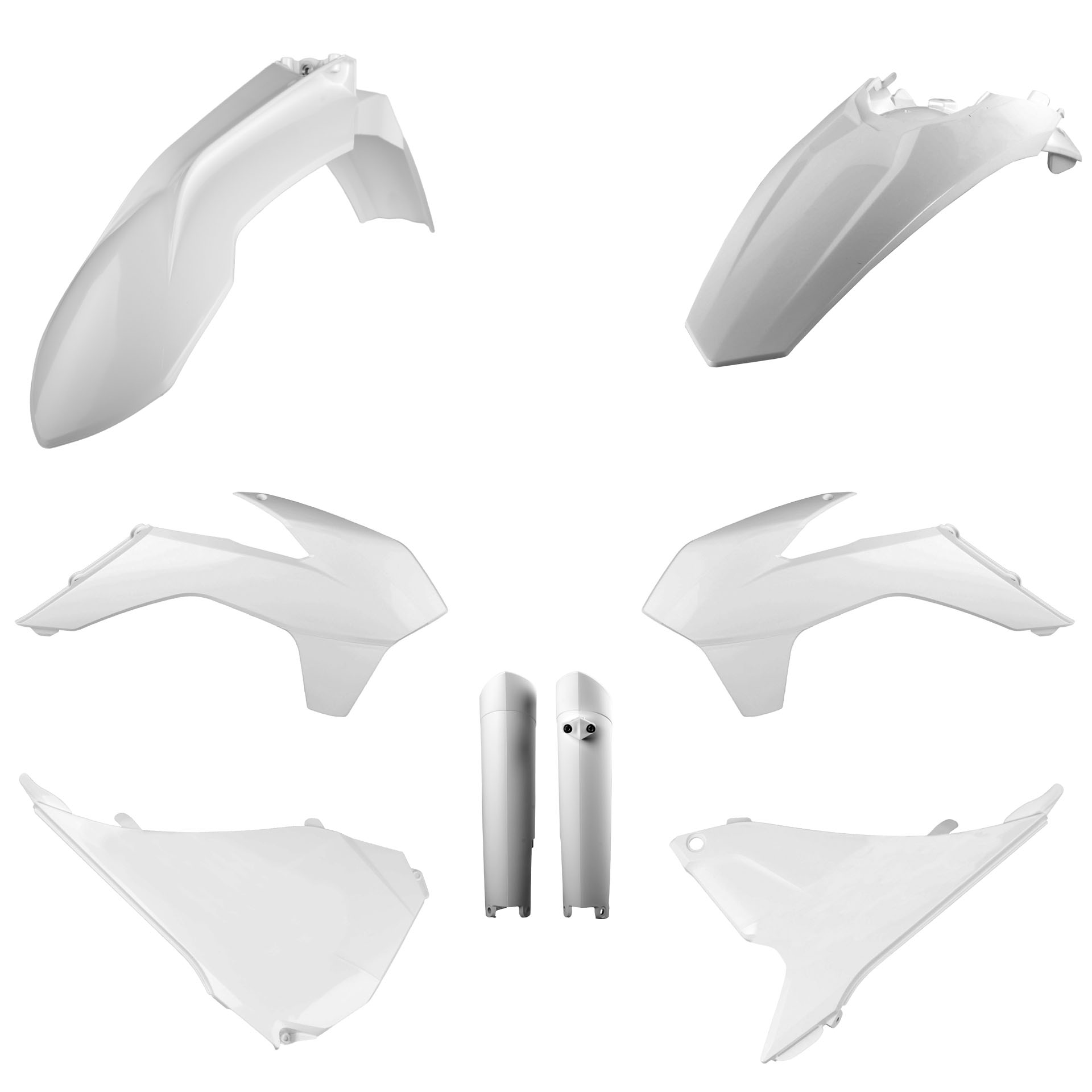 Plastic body kit POLISPORT 91465 White KTM for KTM XC-W 300 2014-2015